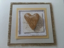 Kartka okolicznościowa robiona ręcznie - 1019 złote serce dla zakochanych