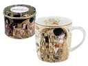 Kubek porcelanwy Gustav Klimt POCAŁUNEK CARMANI puszka 420ml