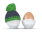 Ocieplacz czapka na jajko szara-zielona T015532