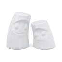 Zestaw Solniczka Cuddly Pieprzniczka Cozy porcelanowa 3D Buźka  TASSEN