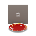 Talerz kuchenny na ciasto przystawki Ognisty Feurig czerwono-biały 28 cm - TASSEN - 58Products