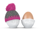 Ocieplacz czapka na jajko szara-magenta T015503