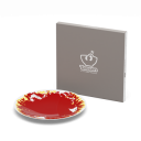 Talerz na ciasto przystawki kuchenny Talerz Dessert plate 20 cm - Ognisty Feurig czerwono-biały