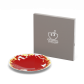 Talerz na ciasto przystawki kuchenny Talerz Dessert plate 20 cm - Ognisty Feurig czerwono-biały