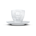 Filiżanka do kawy TALENT - Kubek porcelanowy ze spodkiem Johann Wolfgang von Goethe biały 260 ml - TASSEN - 58Products - T0801101